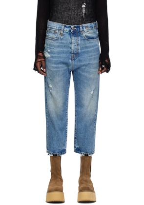 R13 Blue Tailored Drop Jeans