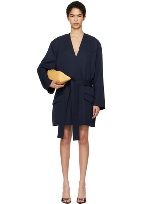 The Attico Navy Wrap Blazer