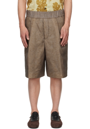 Dries Van Noten Brown Layered Shorts