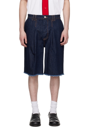 KUSIKOHC Navy Dart Denim Shorts