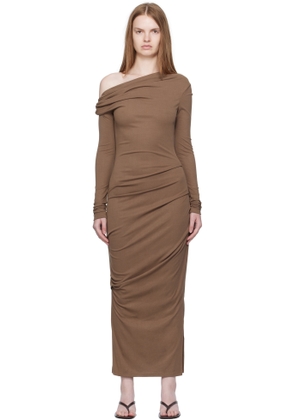Paris Georgia Brown Elemental Manahou Midi Dress