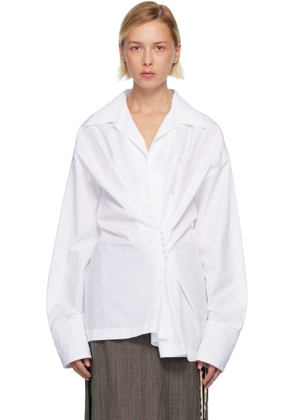 Dries Van Noten White V-Neck Shirt