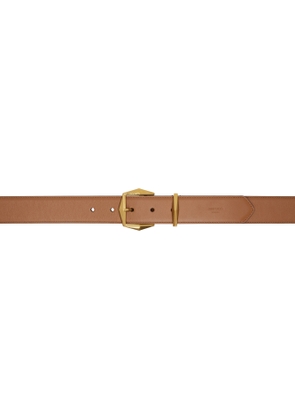 Jimmy Choo Tan Diamond Buckle Belt