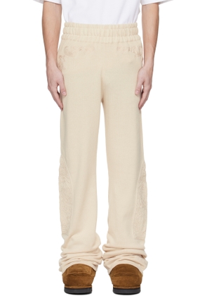 Who Decides War Beige Low Stained Glass Sweatpants