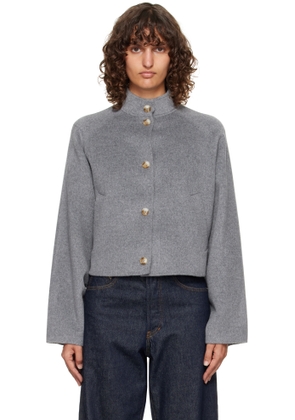 Loulou de Saison Gray Nyma Wool Drap Jacket
