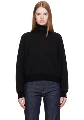 AURALEE Black Light Wool Pullover Sweatshirt