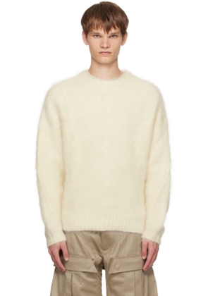 Mugler Off-White Mohair Sweater