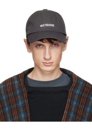 We11done Gray Basic Small Logo Cap