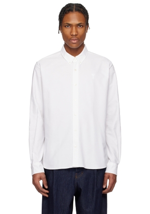 AMI Paris Off-White Cotton Button-Down Ami de Coeur Shirt