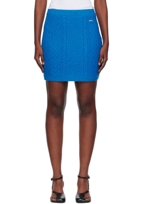 JW Anderson Blue Cable Knit Miniskirt