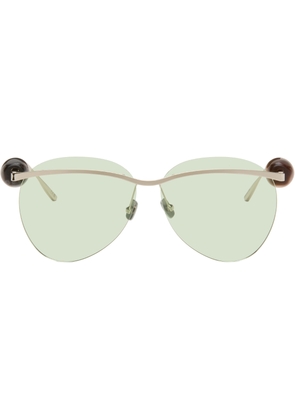 Christopher Esber Silver Lele Stone 76 Sunglasses