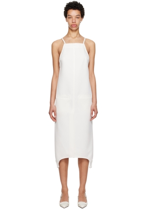 Courrèges White Suspenders Midi Dress