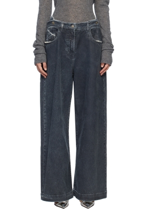 The Attico Navy Long Jeans