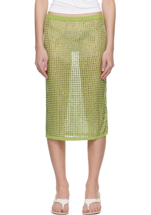 Christopher Esber Green Cirrus Straight Midi Skirt