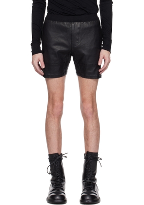 Julius Black Sheep Leather Shorts