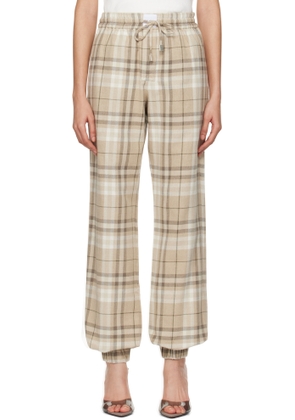 The Attico Beige Long Trousers