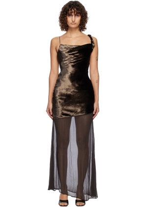 Staud Brown Beaton Maxi Dress