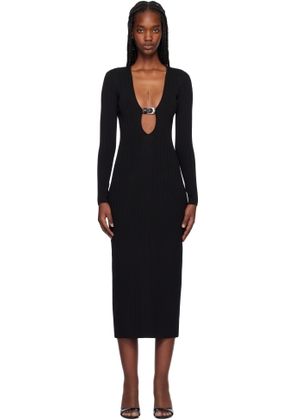 Staud Black Murphy Midi Dress