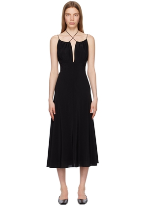 TOTEME Black Gathered Maxi Dress