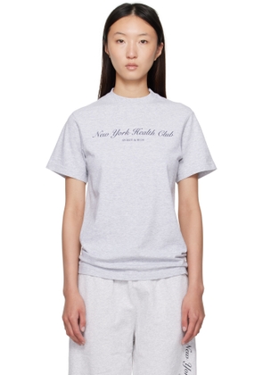 Sporty & Rich Gray 'NY Health Club' T-shirt