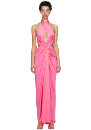 Moschino Pink Draped Maxi Dress
