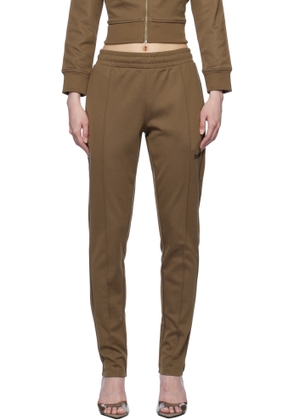 The Attico Brown Bonded Logo Lounge Pants