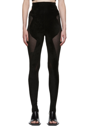 Dion Lee Black Chenille Intarsia Leggings