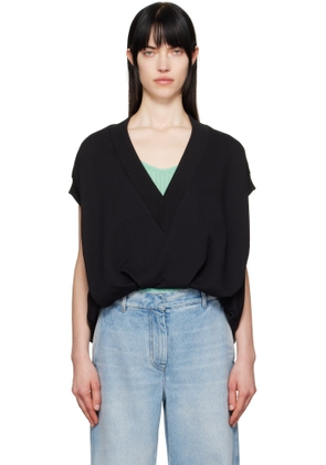 Dries Van Noten Black V-Neck Vest