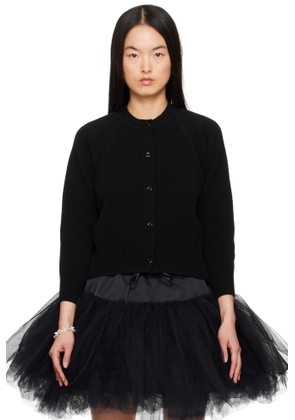 Simone Rocha Black Open Back Cardigan