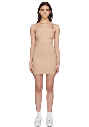 MISBHV Beige Monogram Minidress