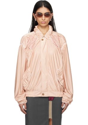 Jenny Fax Beige Nickers Bomber Jacket