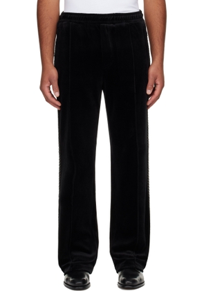 Andersson Bell Black Velvet Track Pants