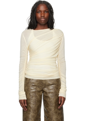 AGOLDE Off-White Tania Twist T-shirt