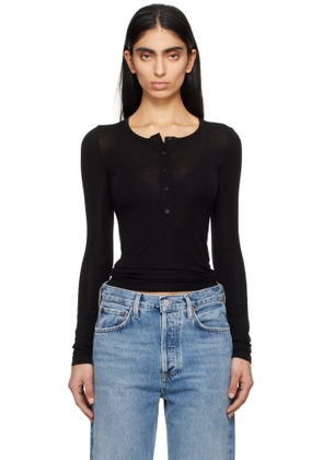 AGOLDE Black Faustine Henley