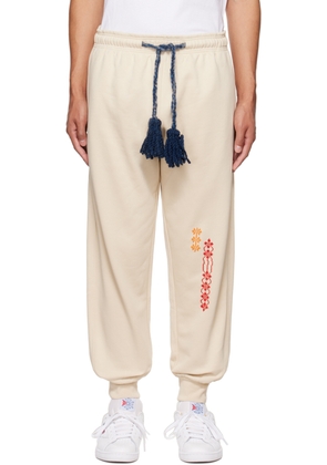 ADISH Off-White Wared Lakiya Lounge Pants