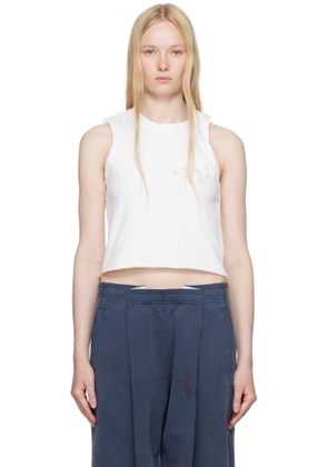 alexanderwang.t White Logo Muscle Tank Top