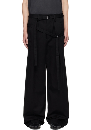 Ann Demeulemeester Black Woubrecht Double Belted Trousers