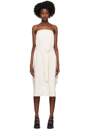 RECTO Off-White Tube Top Midi Dress