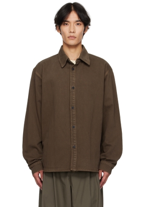 LE17SEPTEMBRE Brown Button Denim Shirt