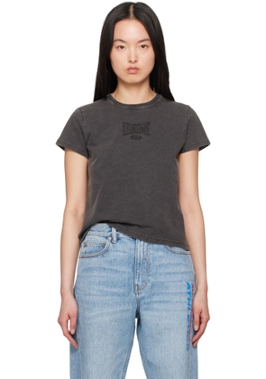 alexanderwang.t Black Distressed Logo Shrunken T-shirt