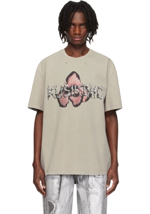 KUSIKOHC Gray Logo Printed T-shirt