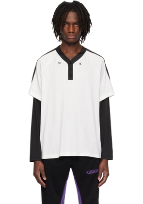KUSIKOHC Black & White Baseball Long Sleeve Top