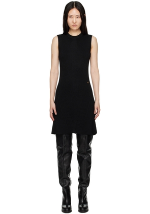 RECTO Black Crewneck Minidress