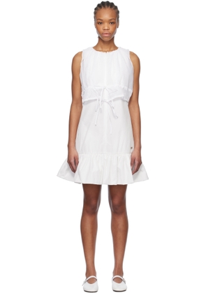 Kijun White Sheer Layered Minidress