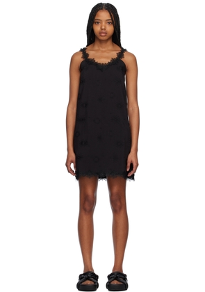 Youth Black Jacquard Midi Dress