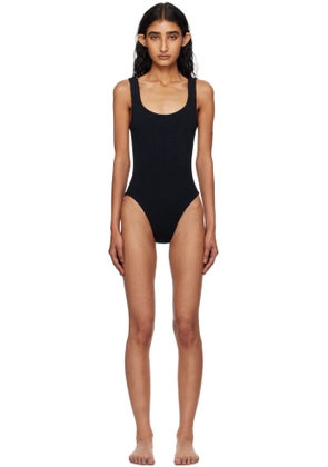 Hunza G Black Square Neck Swimsuit