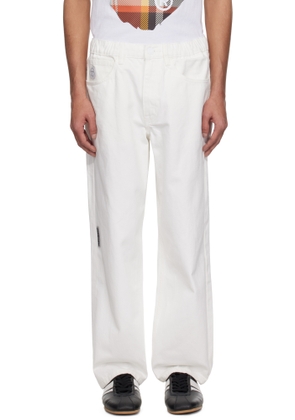 AAPE by A Bathing Ape White 'AAPE Now' Moonface Logo Jeans
