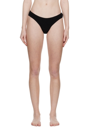 TOTEME Black Smocked Bikini Bottoms