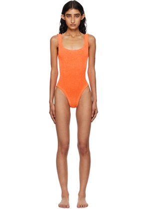 Hunza G Orange Square Neck Swimsuit