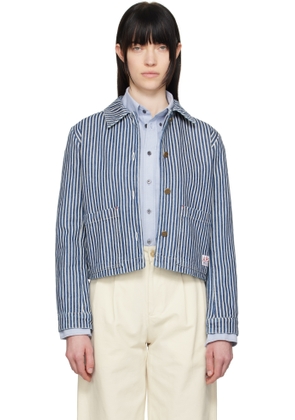 A.P.C. Blue & White Frida Denim Jacket